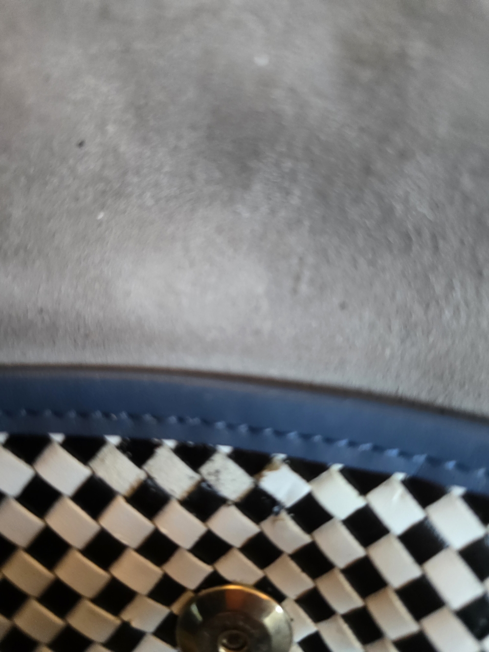 FURLA Leather Drawstring Tote Bag in Slate Blue - Picture 11 of 13